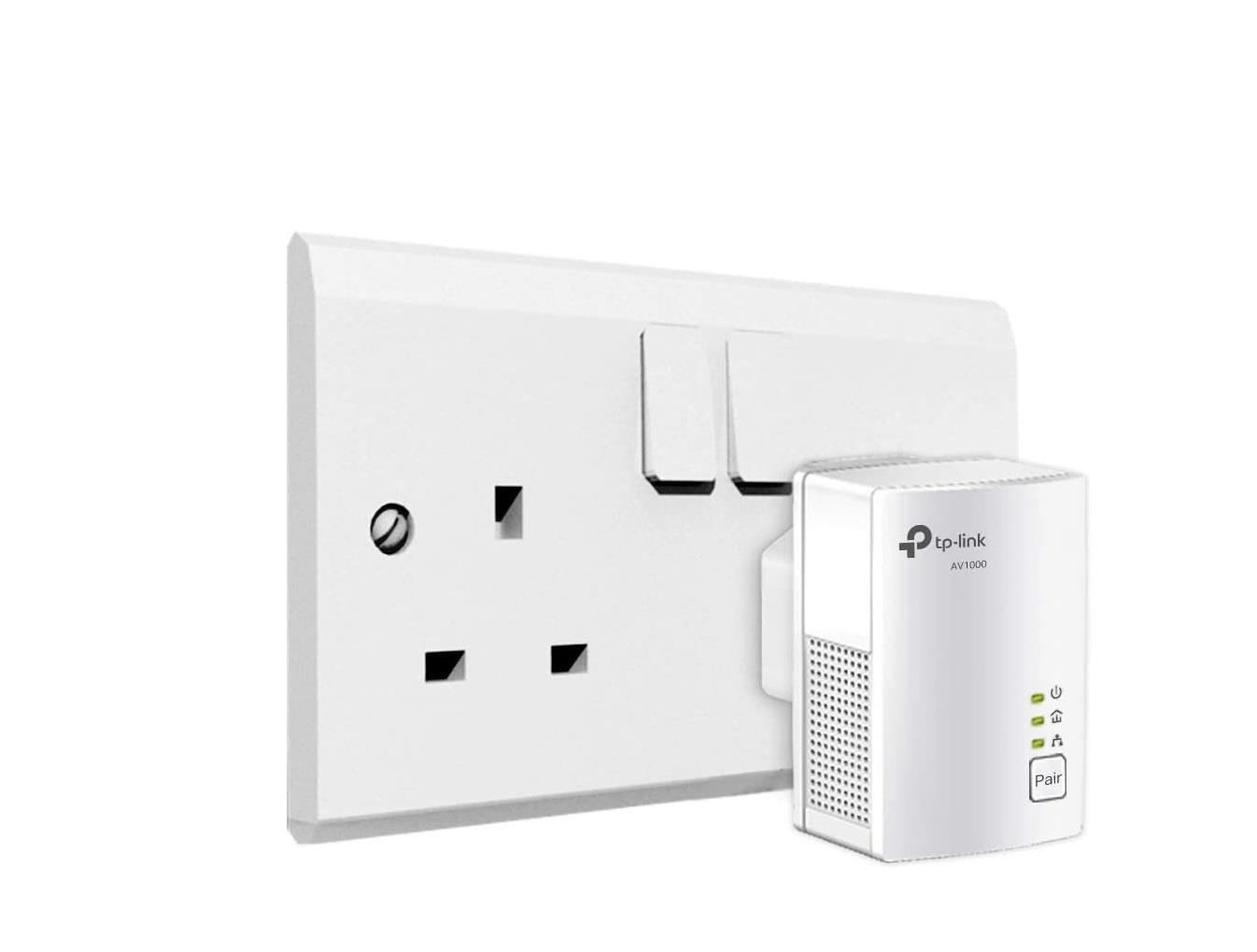 TP-Link AV1000 Gigabit Powerline TV Gaming Wired Single Adapter uk TL-PA7017 X 1