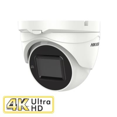 Hikvision 8MP motorized varifocal lens eyeball camera - White