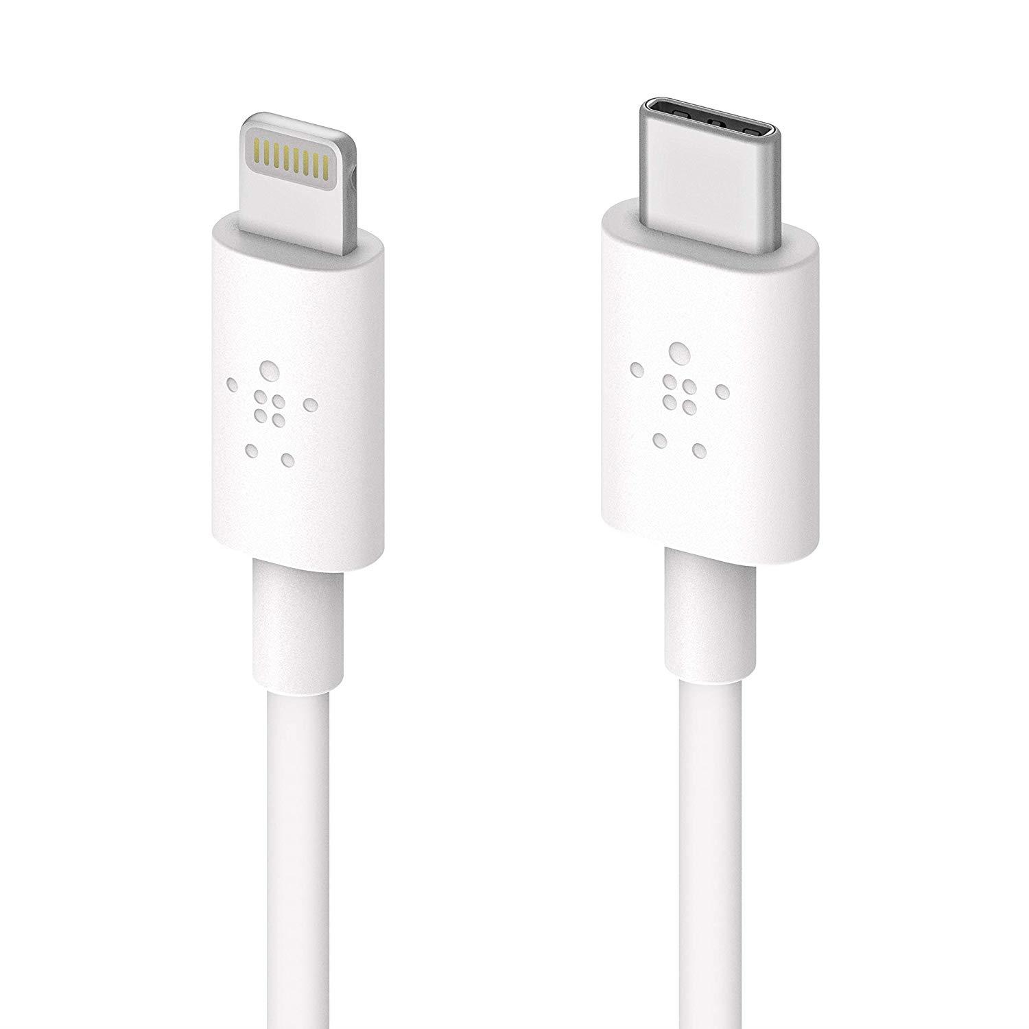Belkin Boost Charge USB-C Cable with Lightning Connector for iPhone, MacBook 1.2m