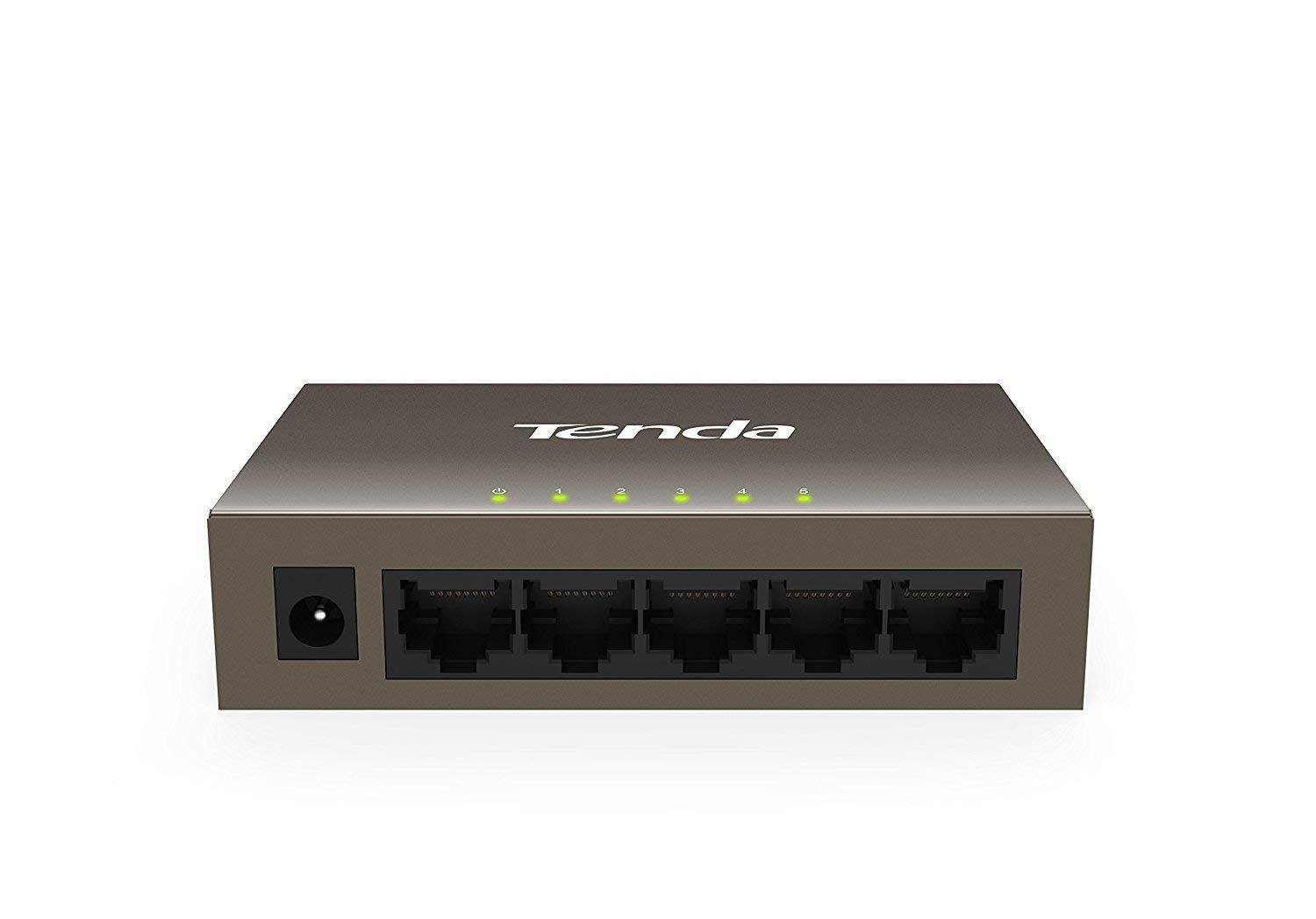 Tenda TEF1005D 5 Port Fast Ethernet Full Duplex LAN Network Switch 100Mbps UK