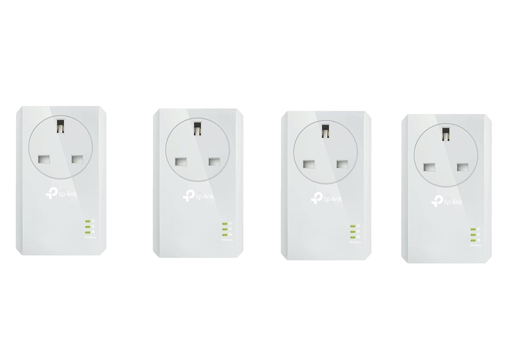 TP-Link TL-PA4010P AV600 Powerline Adapter Adapter AC Pass Through 600Mbps X 4 Refurbished