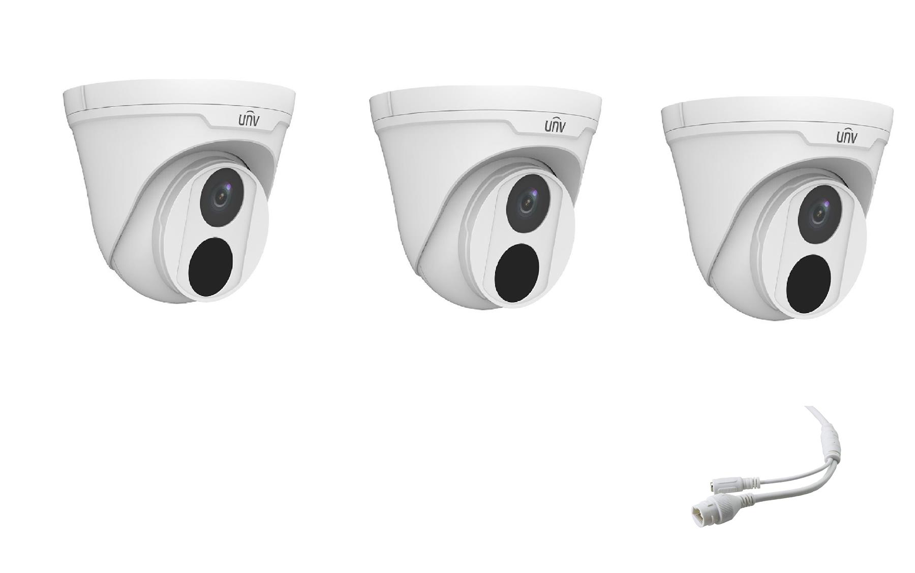 Uniview IPC3612LR3-PF28-D 2MP 2.8mm IP67 PoE IP Turret Camera IR30m- White