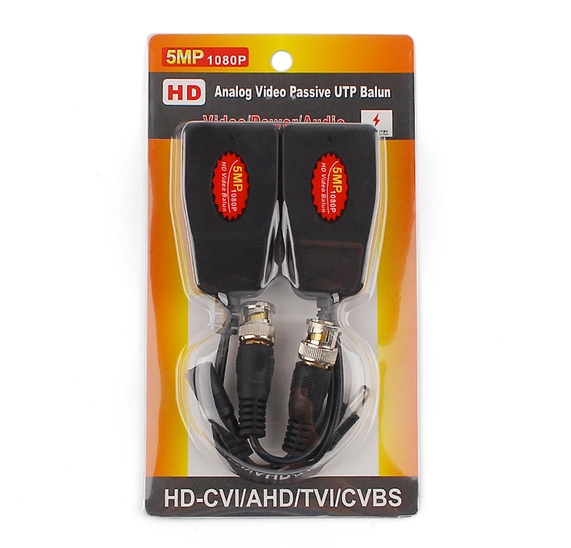 RJ45 AHD / HDTVI / HDCVI / CVBSVideo Balun Video / Power 2 In 1 Surge Protection Baluns