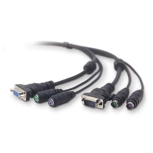 Belkin F1D9004 KVM cable 3.05 m Black
