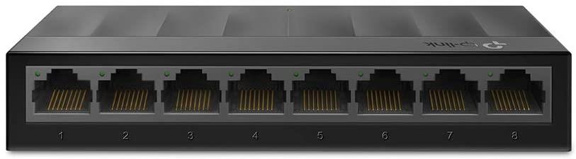 TP-Link LS1008G 8-Port Desktop/ Wallmount Gigabit Ethernet Switch/Hub – Black