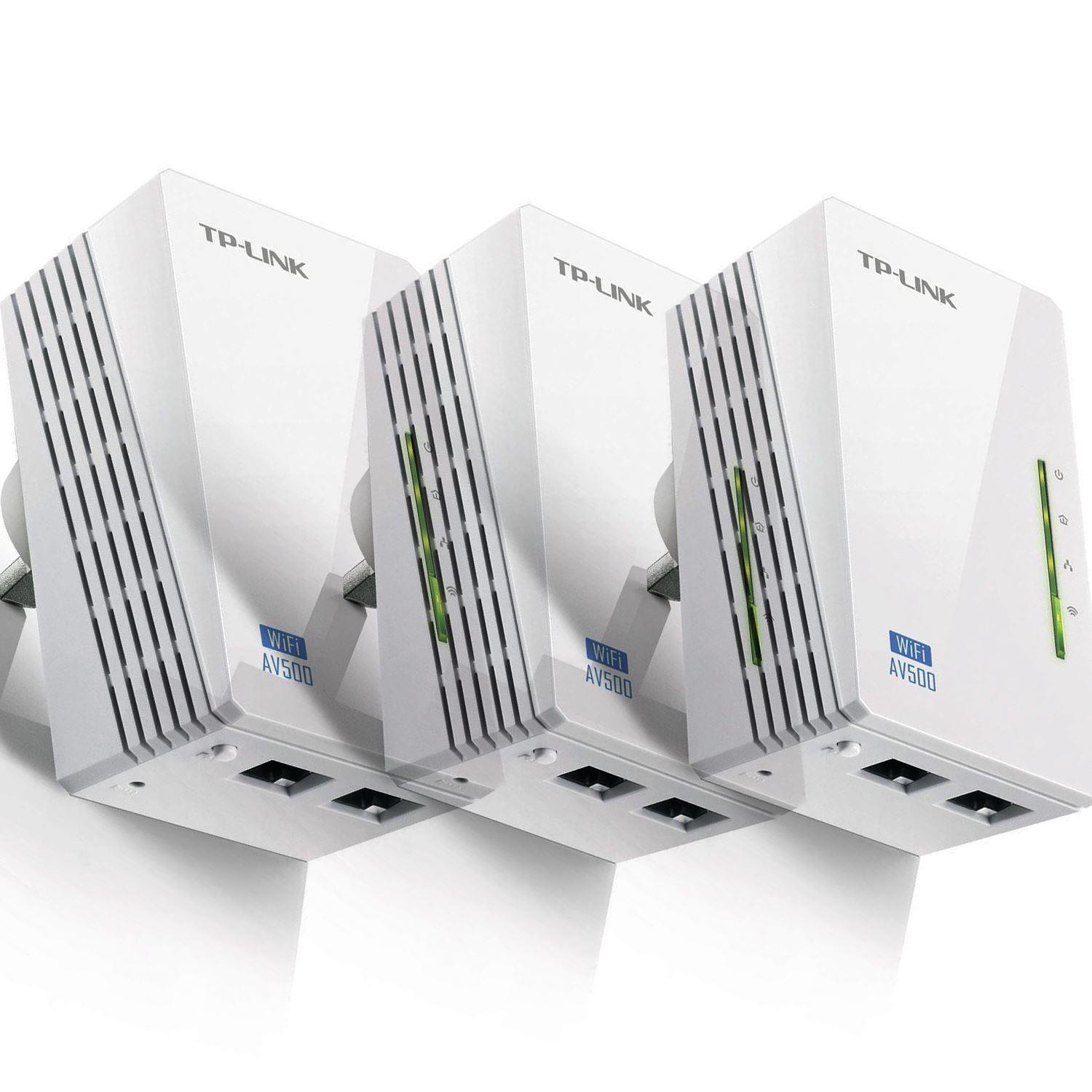 TP-LINK 300Mbps AV500 (3-pack) WiFi Powerline Extender - Refurbished