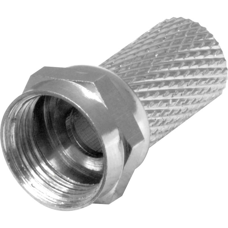 PRO Straight Cable Mount F Connector Plug RG59 Single Plug Pack 100