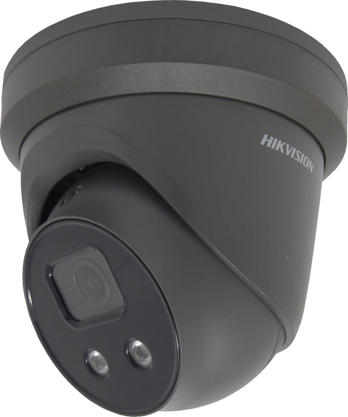 Hikvision AcuSense 8MP fixed lens Darkfighter turret camera with IR & built in mic - Grey