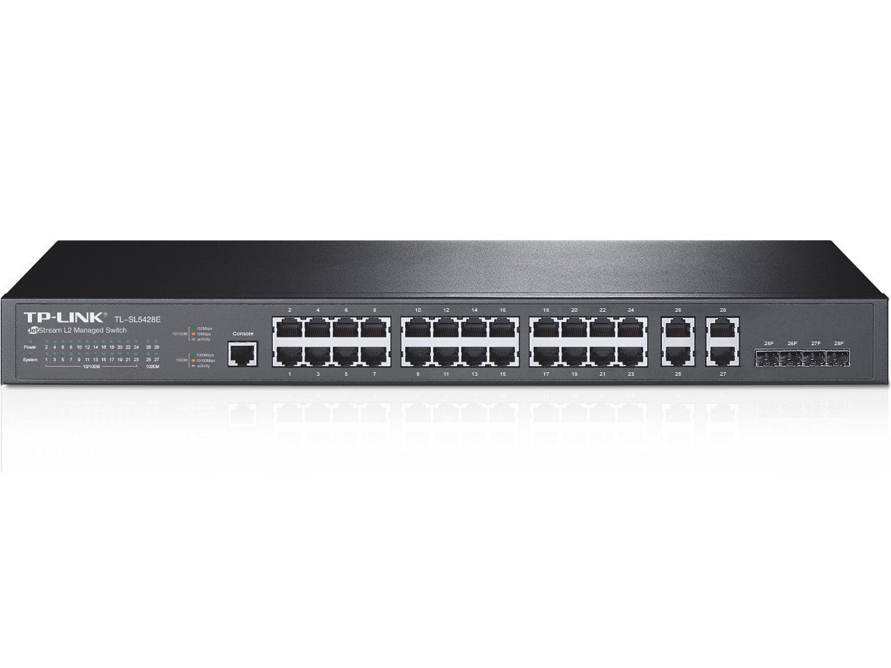 TP-LINK 24-Port 10/100Mbps + 4-Port Gigabit L2 Fully Managed Switch