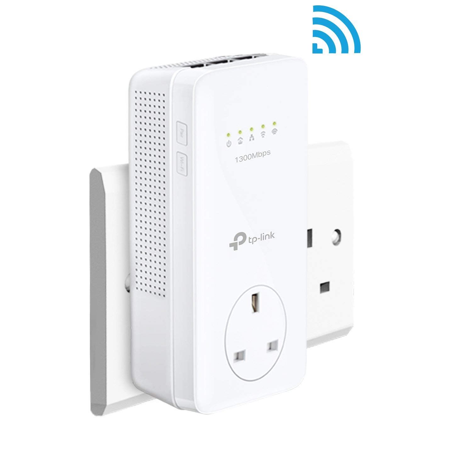 TP-Link AV1300 Gigabit Powerline Ac Wi-Fi Range Extender Single Adapter 3 Port Manufacturer Refurbished