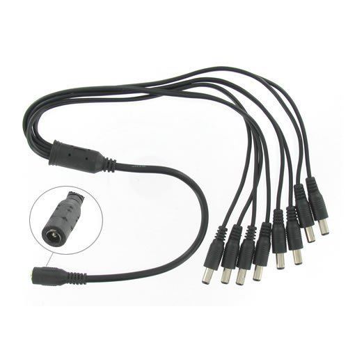 Generic Hikvision CCTV Camera 1 to 8 1 to 8 Way Power Supply Splitter 12V DC 2.1mm Female to Male