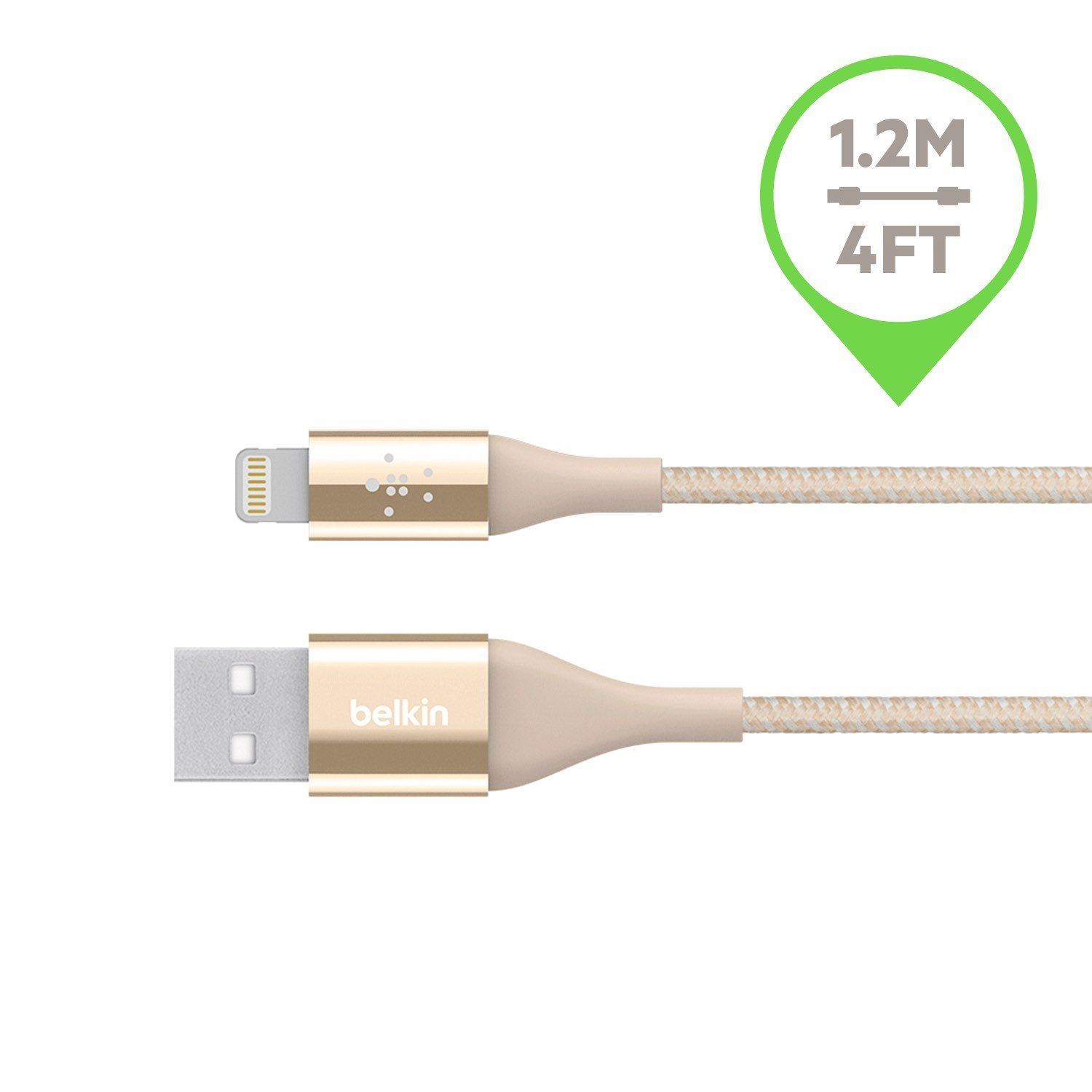 Belkin 1.2m, Lightning / USB Gold F8J207bt04-GLD