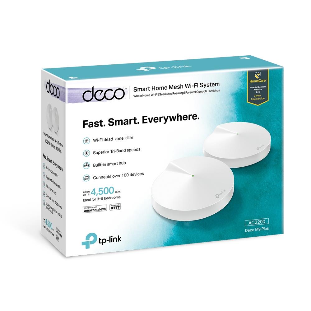 TP-Link Deco M9 Plus (2-Pack) AC2200 Home Mesh WiFi System - Refurbished 