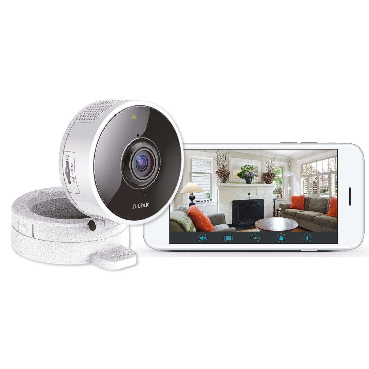 D-Link HD 180 Graden IP security camera Indoor Cube Ceiling/Wall 1280 x 720 pixels