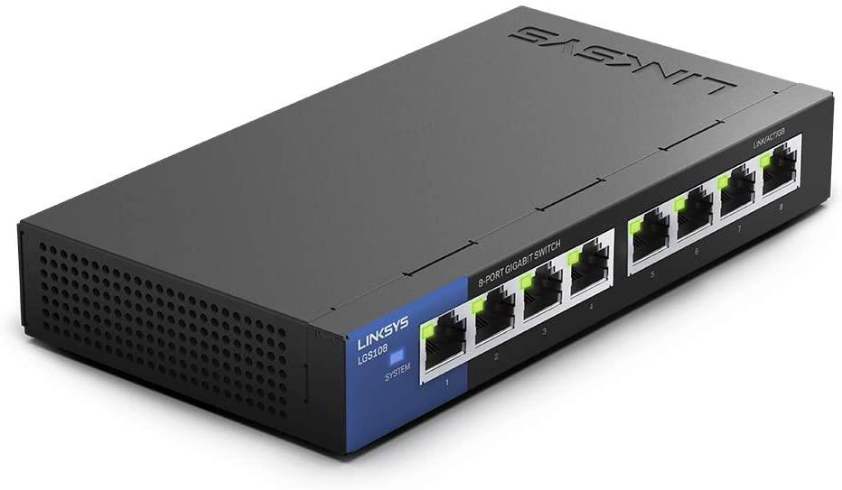 Linksys LGS108 Business 8 Port Desktop Gigabit Unmanaged Network Switch UK