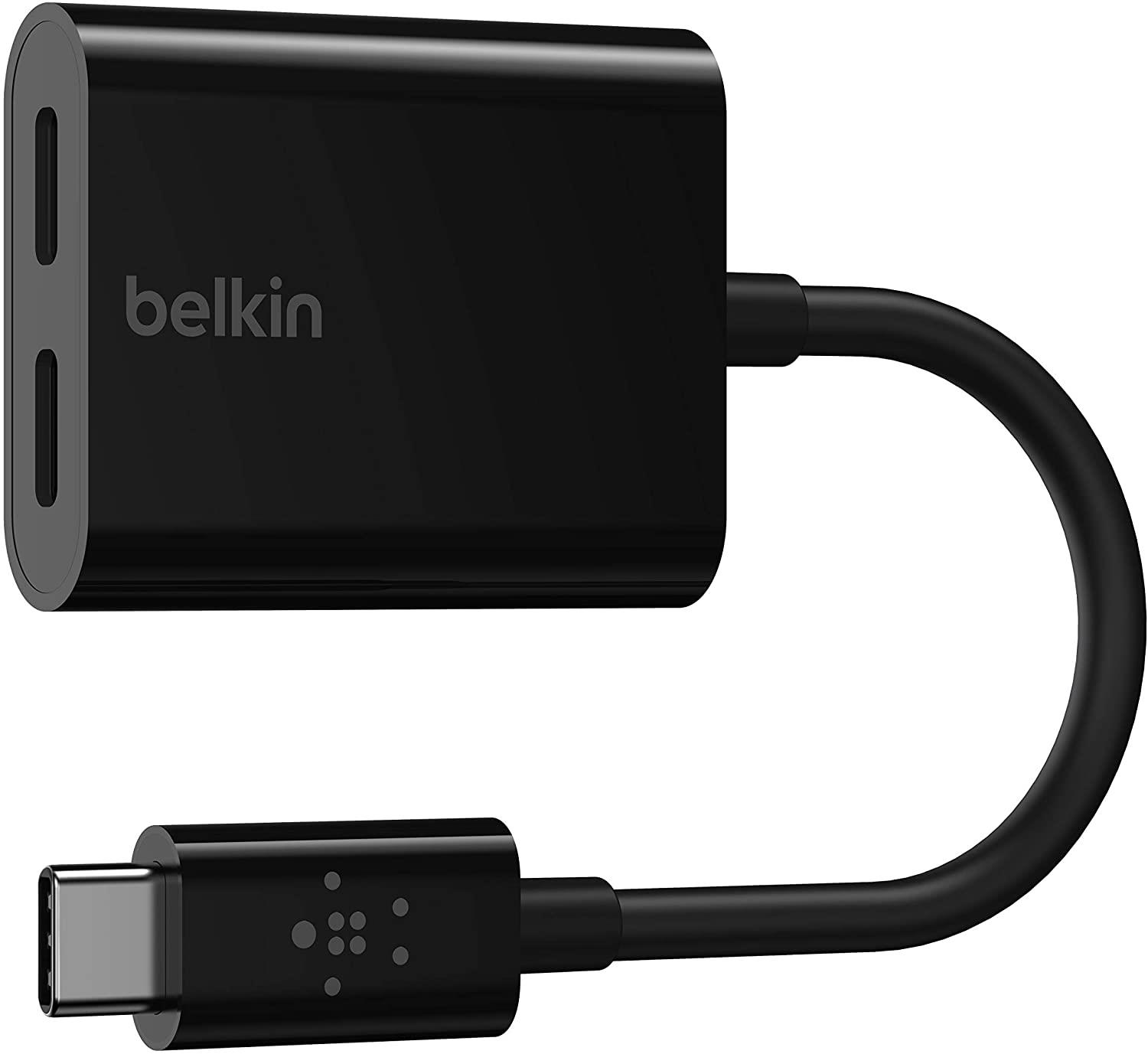 Belkin RockStar  USB-C Audio + Charge Adapter, Headphone Adapter w/ USB-C 60W