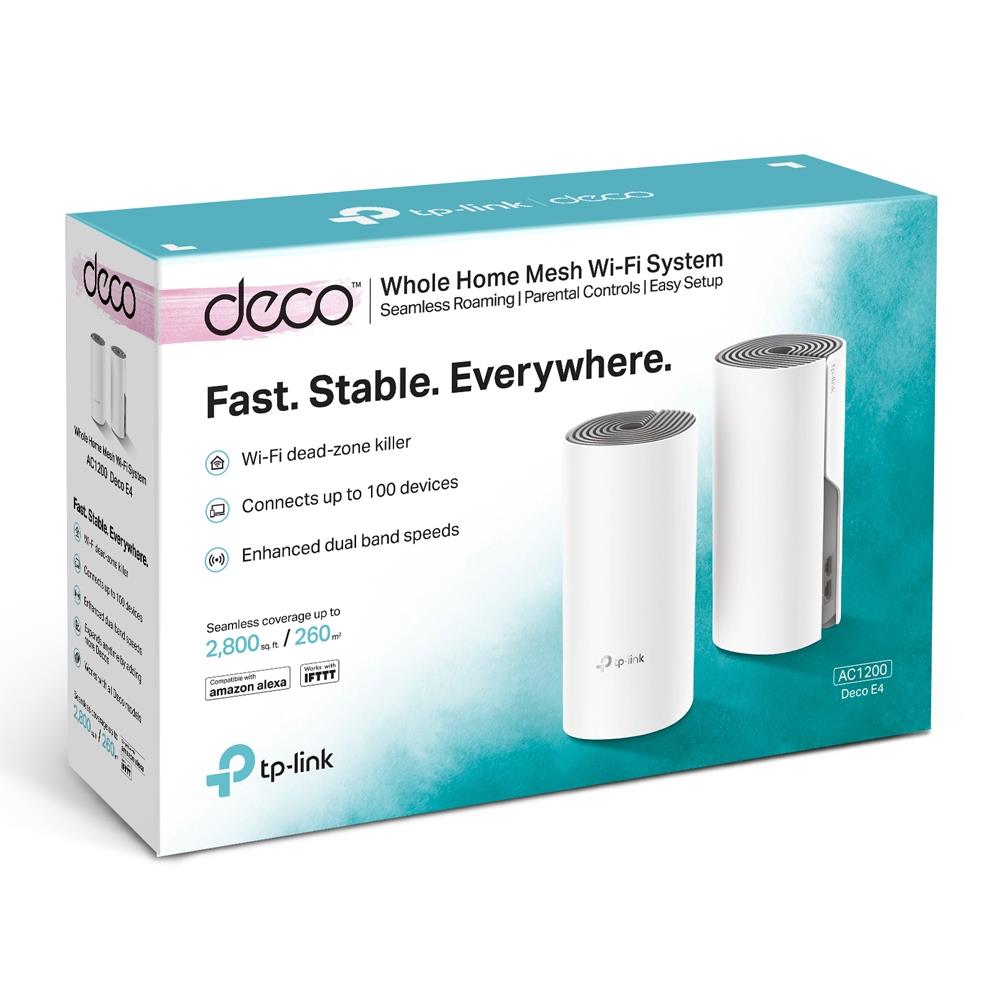 TP-LINK Deco E4 2-pack wireless router Dual-band (2.4 GHz / 5 GHz) Fast Ethernet White