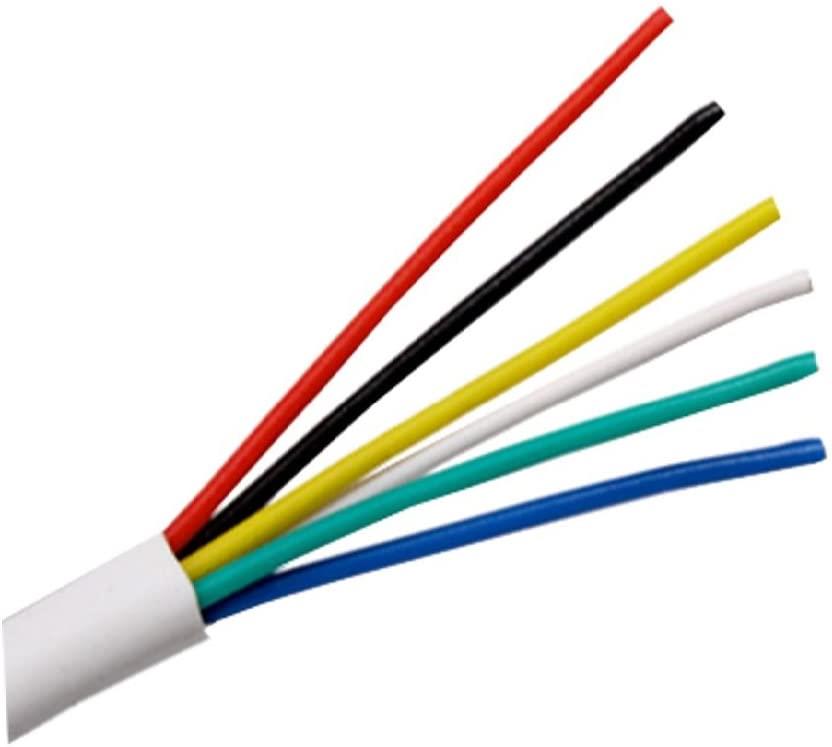 PACE 6 Core Burglar Intruder CCA Alarm Cable 100m Reel - White
