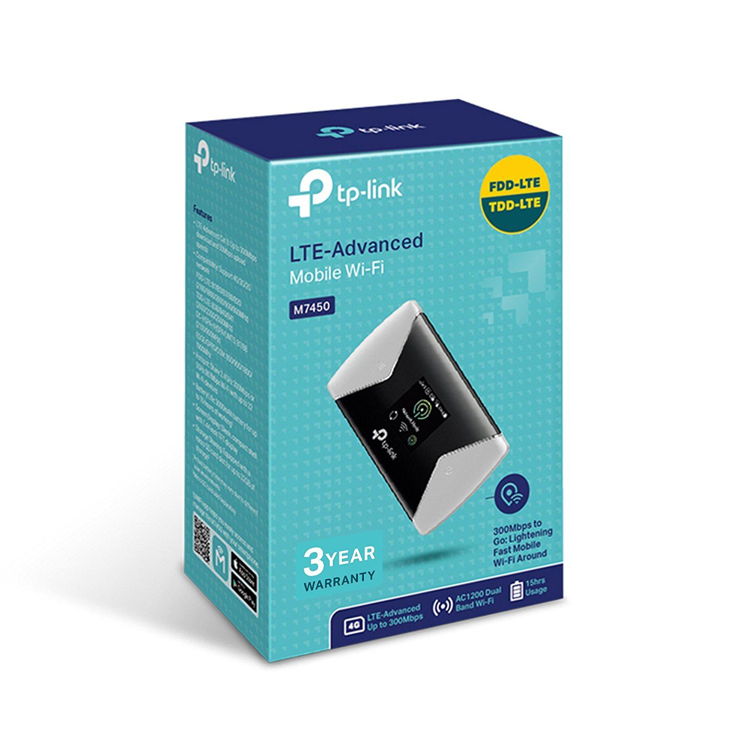 TP-Link M7450 4G+ MiFi, Portable Wi-Fi for Travel, LTE-Advanced Cat6 Mobile Wi-Fi Hotspot