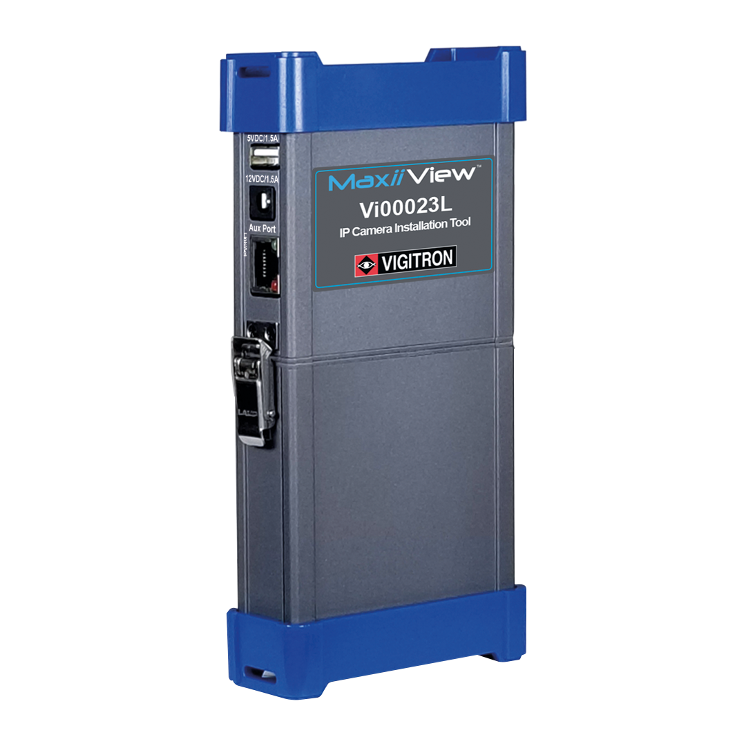 Vigitron MaxiiView WiFi Camera set up tool W/PoE meter & built in removable PoE power supply