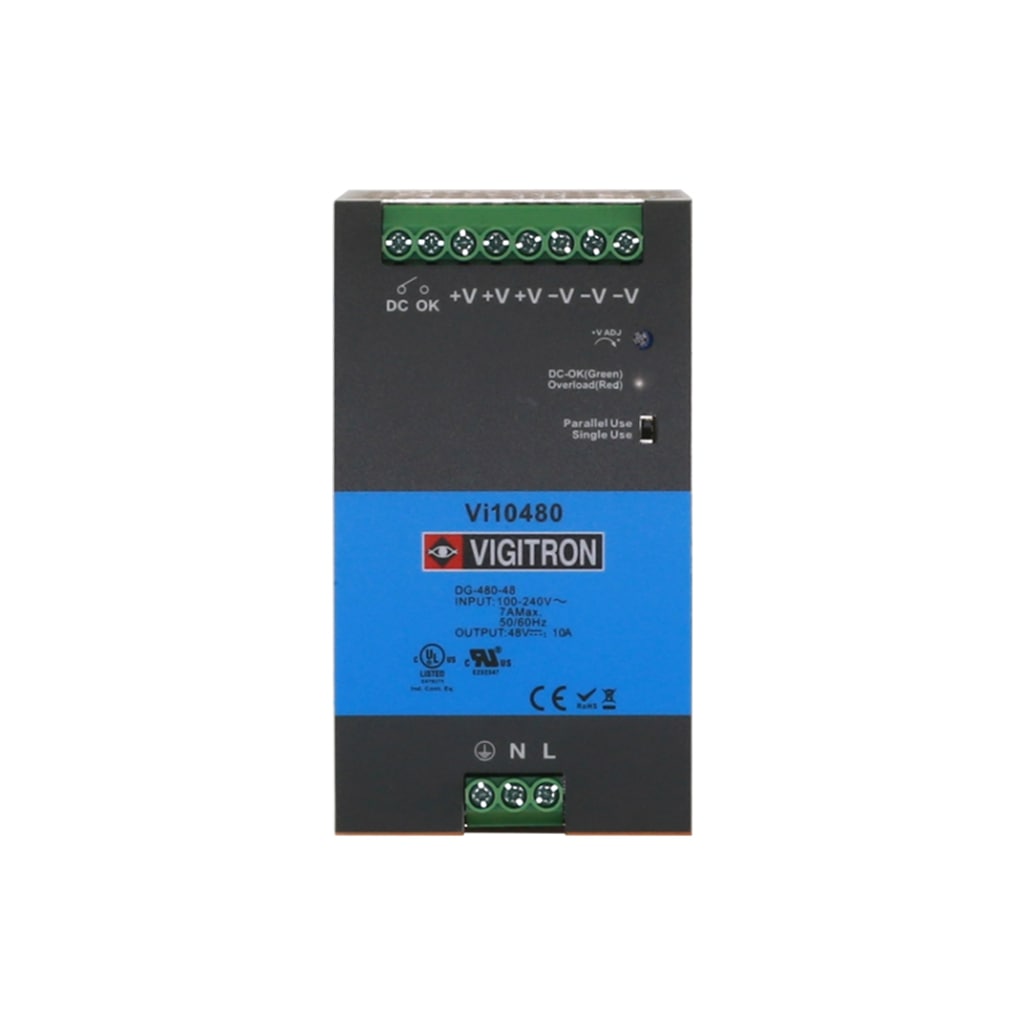 Vigitron MaxiiPower 480W Hardened DIN Rail Power Supply - Vi10480