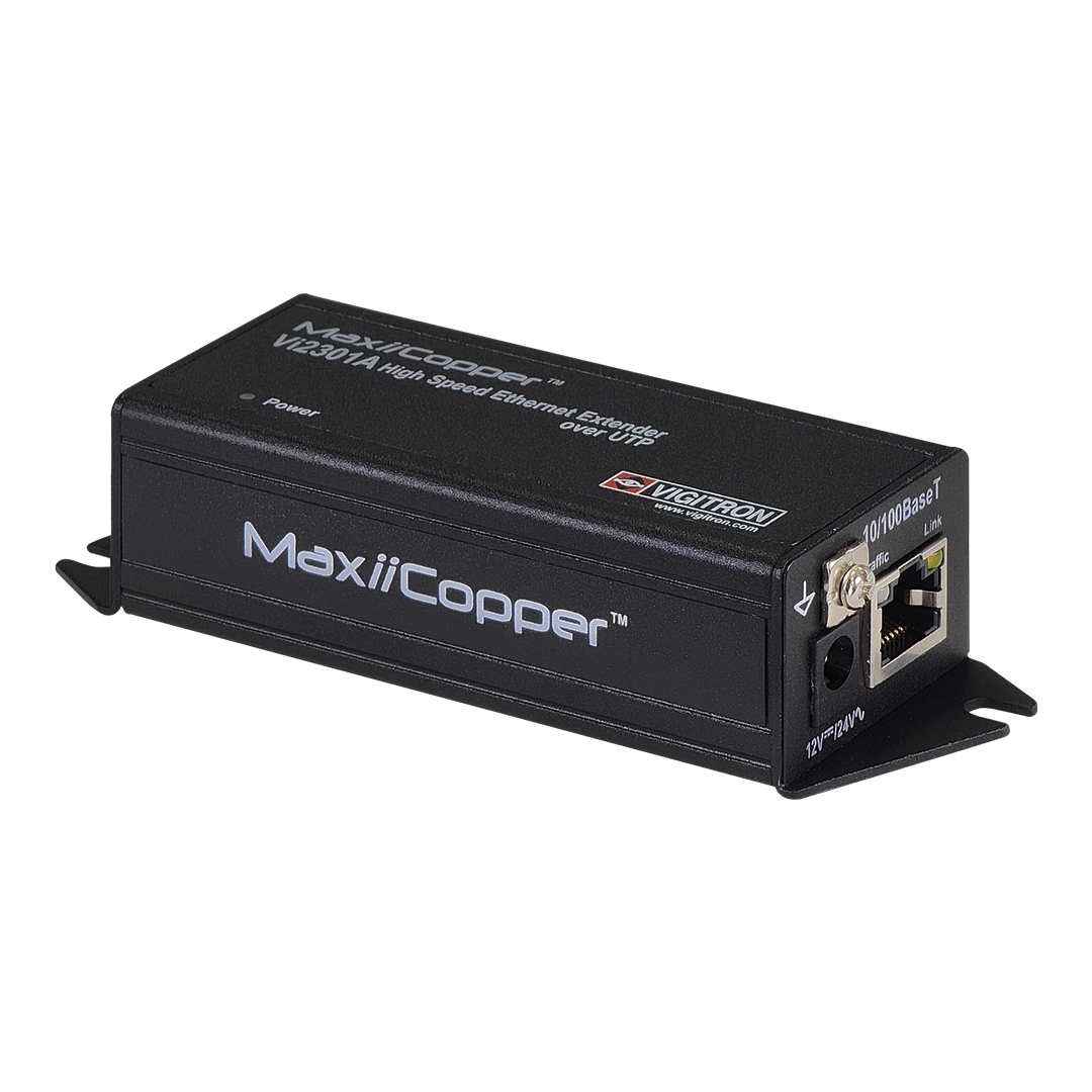 Vigitron 1-Port MaxiiCopper High-Speed 90W PoE Ethernet Extender over UTP - Vi2301A