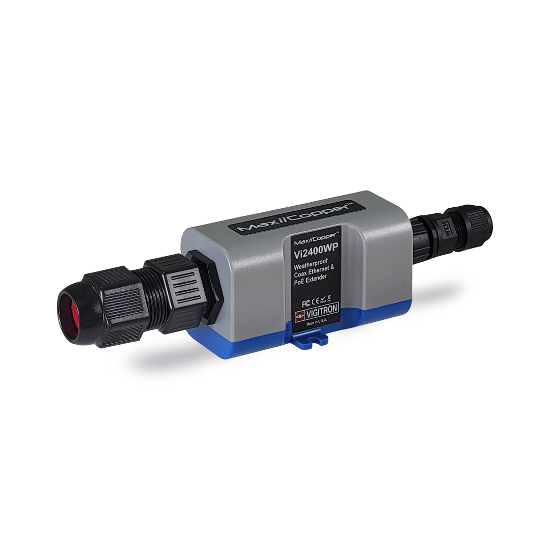 Vigitron 1-Port MaxiiCopper Weatherproof Ethernet Extender over Coax - Vi2400WP