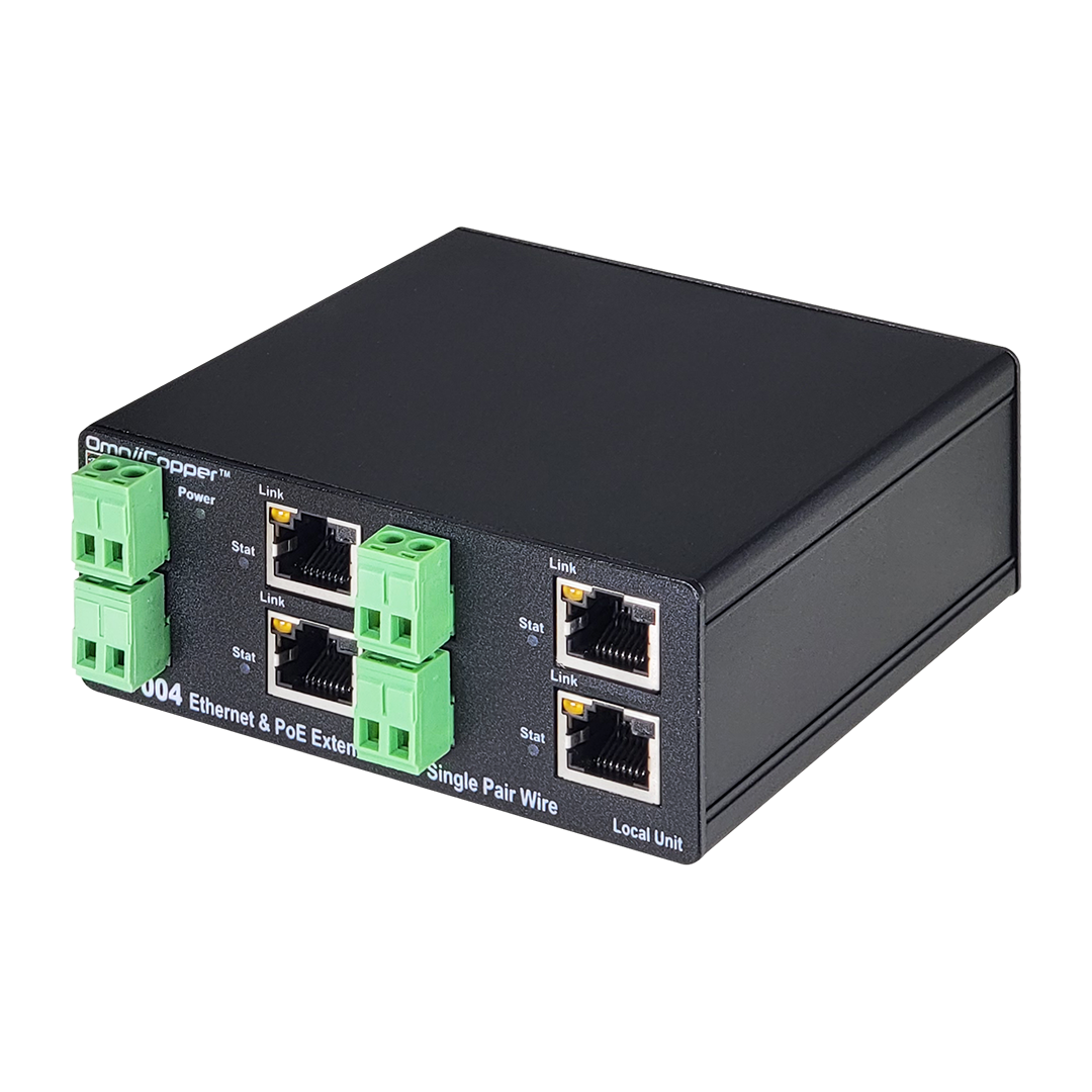 Vigitron OmniiCopper 4-Port Ethernet & PoE Receiverer over Single-Pair wires - Vi27004