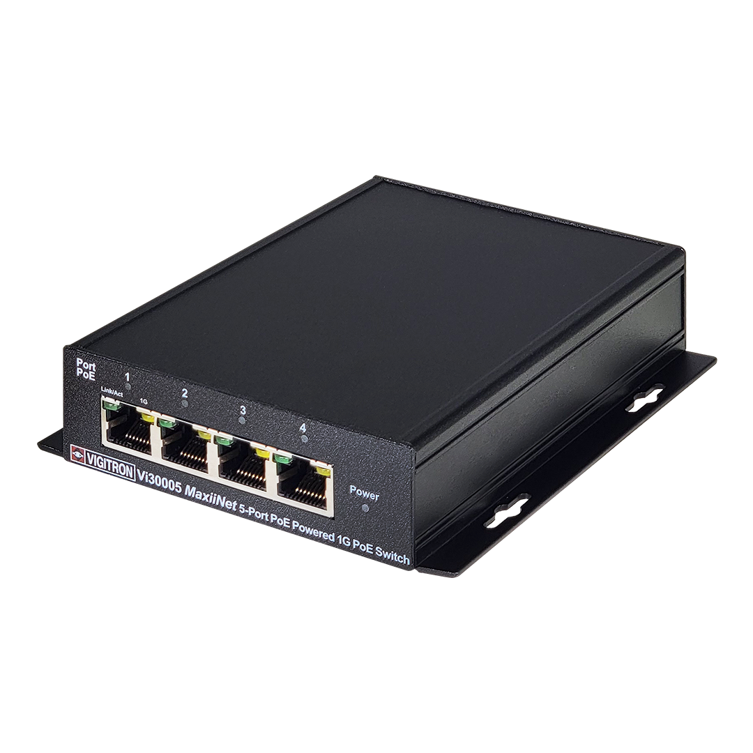Vigitron MaxiiNet 5-Ports 1000Mbps PoE Powered PoE Switch - Vi30005
