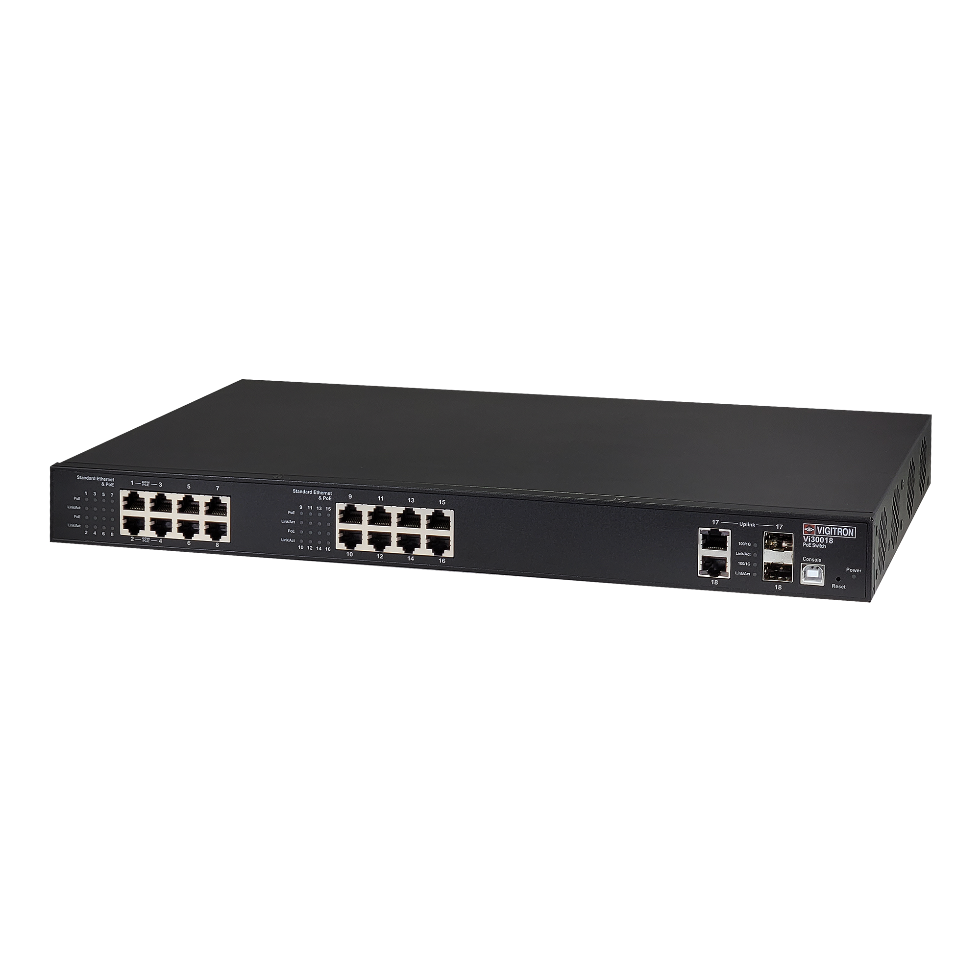 Vigitron MaxiiNet 18-Port L2 High Power PoE Managed Switch - Vi30018