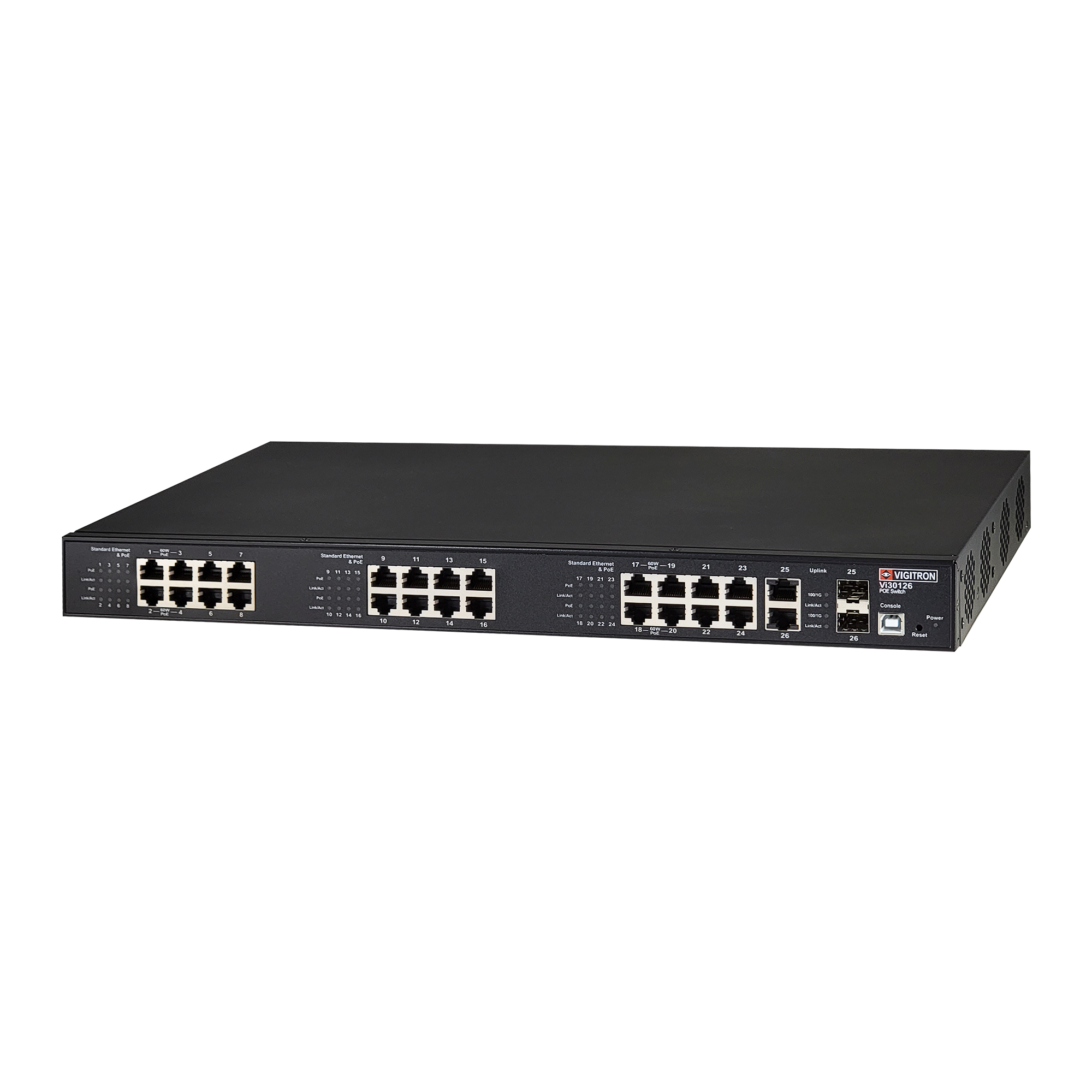 Vigitron MaxiiNet 26-Port L2 High Power PoE Managed Switch - Vi30126