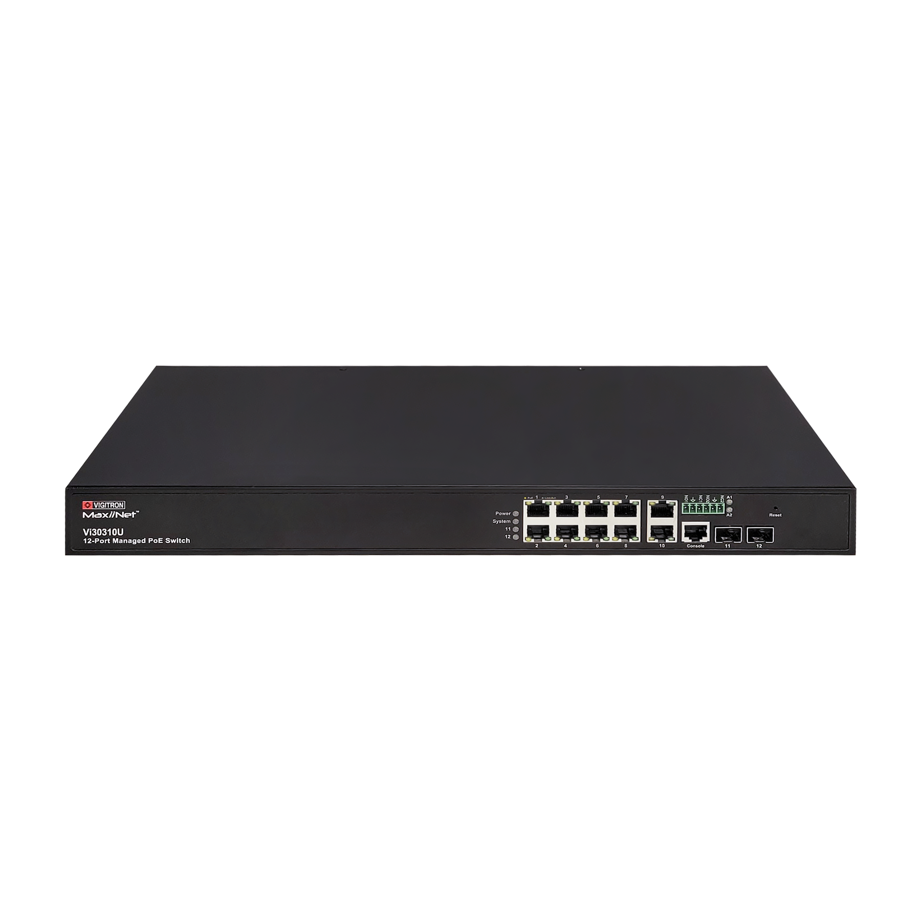 Vigitron MaxiiNet 12-Port 802.3bt 90W L3 Lite Managed PoE Switch - Vi30310U