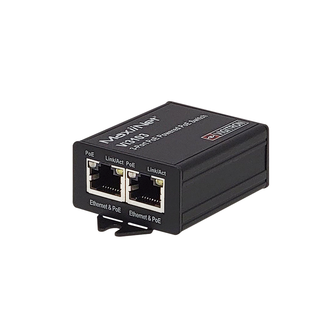 Vigitron MaxiiNet L2 Drop and Insert 3-Port 30W PoE Switch - Vi3103