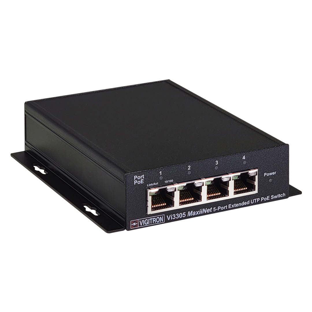 Vigitron MaxiiNet 5-port Extended UTP PoE Switch - Vi3305