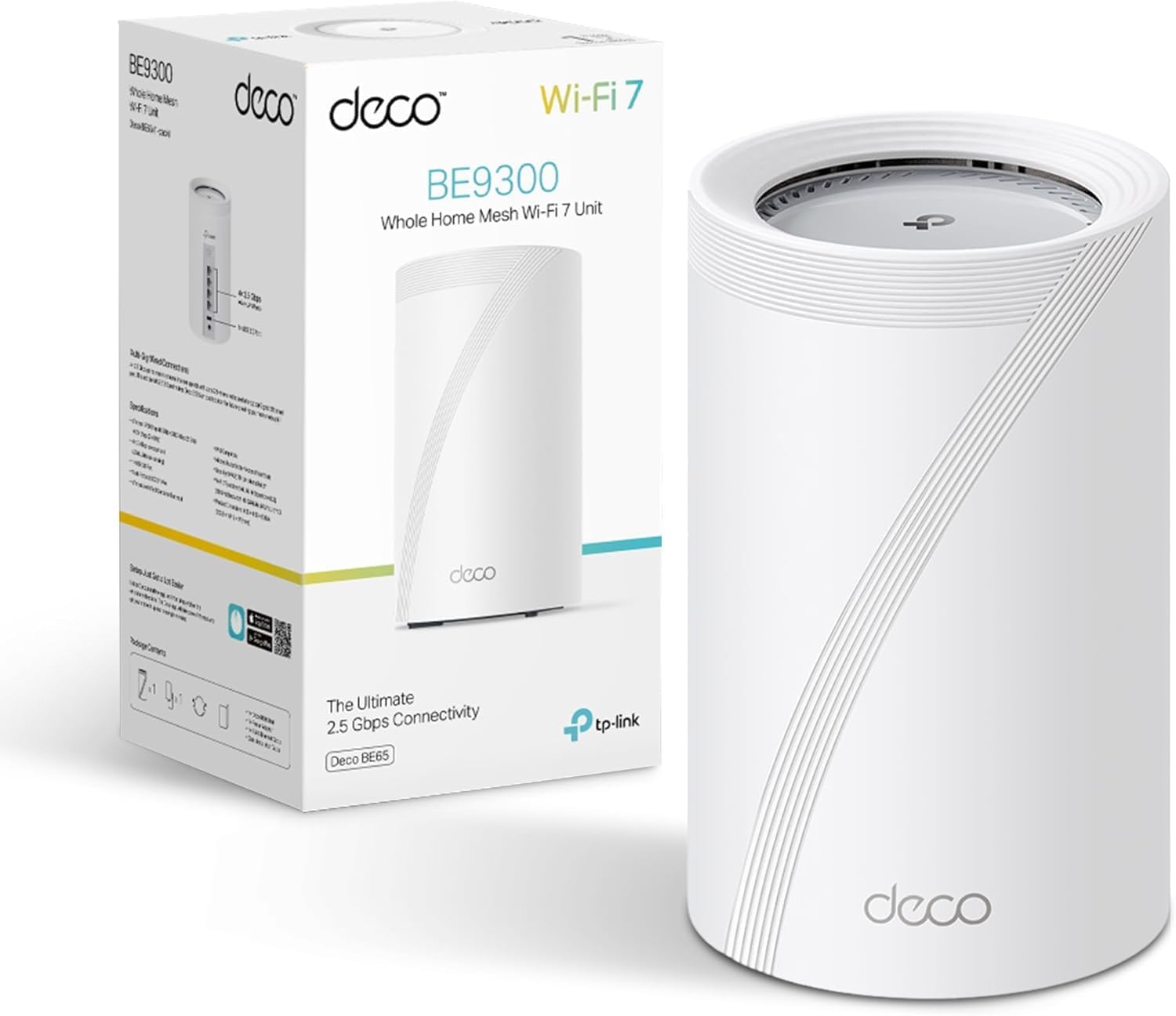 TP-Link Deco BE65 Pro(1-pack) BE9300Mbps WiFi 7 Tri-Band Whole Home Mesh 