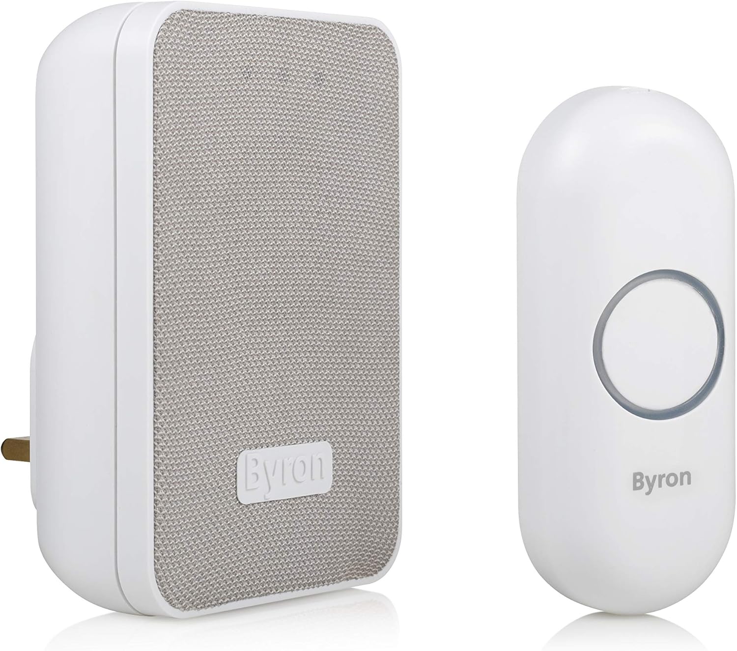 Byron DBY-22322UK Plug-In Wireless Doorbell 16 Melodies 150m White/Grey