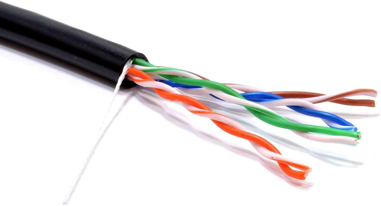 PACE PT-CAT5E-O External Cat5e Solid Copper UTP Cable Duct Grade (PE) 305m Reel - Black