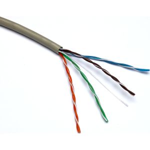Excel 100-065 Indoor Solid Cat5e Network Cable U/UTP PVC Euroclass Eca 24 AWG 305m Grey