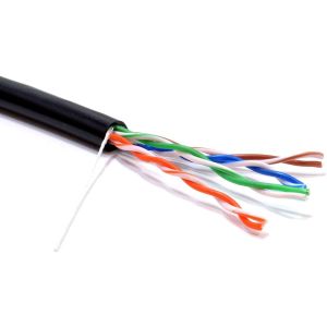 PACE PT-CAT5E-O External Cat5e Solid Copper UTP Cable Duct Grade (PE) 305m Reel - Black