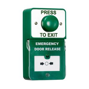 RGL DU-GB/PTE Dual Unit Green Press-To-Exit Button with Emergency Door Release
