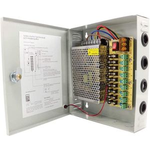 PACE Professional 9 Channel 12V 5A CCTV Camera Power Supply 60W with PTC Fuse