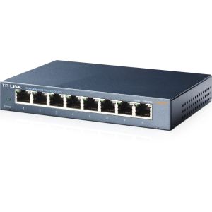 TP-Link TL-SG108 8-Port Gigabit Desktop LAN Networking Switch UK Plug