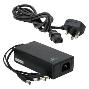OYN-X 12v CCTV Power Supply PSU 4-Way 5A (5amp) for 4 Cameras Professional Use UK Main Plug