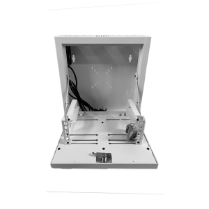 AVA CCTV Lockable Wall Mount Case Lock Box Safe Box for DVR 15x15x5 With Fan-Lock - White 