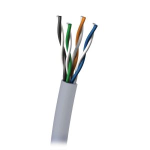 Vista Cat5e 305m Stranded RJ45 Ethernet Indoor UTP Bulk PVC Cable for CCTV -Grey