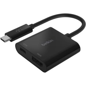 Belkin USB-C to HDMI Adapter + Charging Adapter 60W 4K UHD Video Support