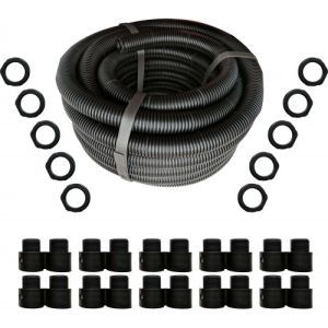 20mm x 10m PVC Contractor Packs of corrugated conduit with 10 Glands – Black 