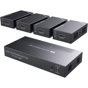 AVA by PACE PT-HTS0104 1080p POC HDMI Splitter Extender 1x 4 Port Cat5e/6 No IR 50m KIT