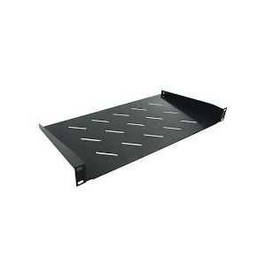 AVA Vented Cantilever Shelf 1U 350mm Deep Fixed -Black