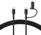Belkin BoostCharge Pro 2-in-1 Cable with USB-C and Lightning Connector for Apple iPhone Samsung 